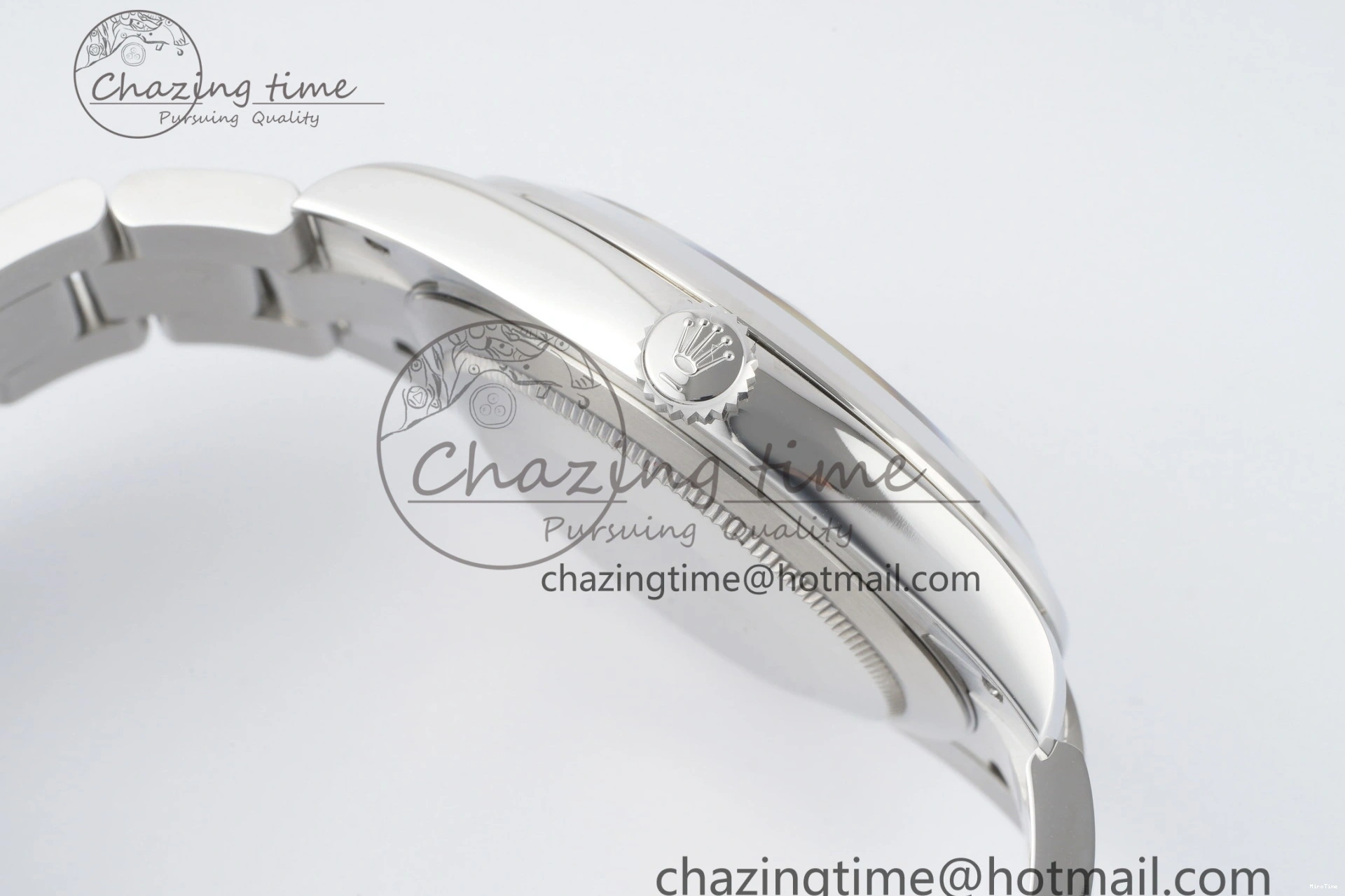 MiroTime 0423 Modern DateJust 41 SS Polished Bezel KING 1:1 Best Edition 904L Steel Blue Roman Dial on Oyster Bracelet VR 2212